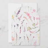 Elegante Wildblume Watercolor Einladung (Rückseite)