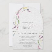 Elegante Wildblume Watercolor Einladung (Vorderseite)