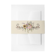 Elegante Wildblume Wedding Belly Bands