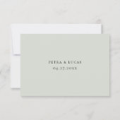 Elegante Wildblume Wedding Food Allergy RSVP Card Karte (Rückseite)