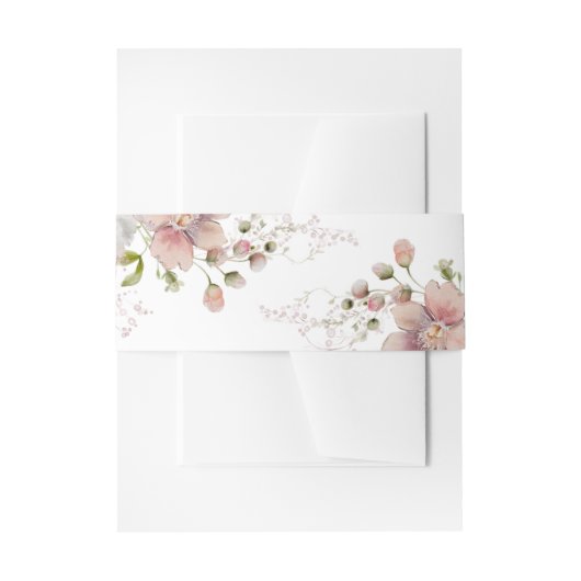 Elegante Wildblume Wedding Invitation Bly Band (Vorderseite Beispiel)