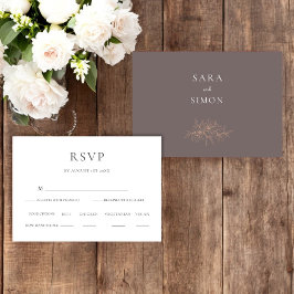 Elegante Wildblume Wedding RSVP Karte