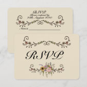 Elegante Wildblume Wedding RSVP Matte 3.5" x 5" (Vorne/Hinten)
