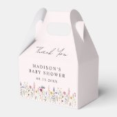 Elegante Wildblume Weiß Rosa Babydusche Geschenkschachtel (Vorderseite)