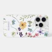 Elegante Wildblume Wildblumen Blumen Custom iPhone Hülle (Rückseite (Horizontal))