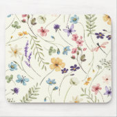 Elegante Wildblume Wildblumen Blumen Custom Mousepad (Vorne)