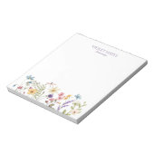 Elegante Wildblume Wildblumen Blumen Custom Notizblock (Rotiert)