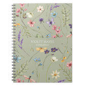 Elegante Wildblume Wildblumen Blumen Custom Notizblock (Vorderseite)
