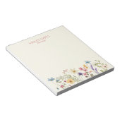 Elegante Wildblume Wildblumen Blumen Custom Notizblock (angewinkelt)