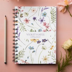 Elegante Wildblume Wildblumen Blumen Custom Notizblock