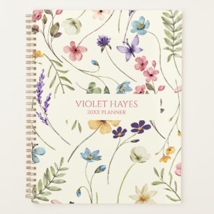 Elegante Wildblume Wildblumen Blumen Custom Planer