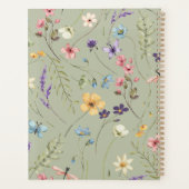 Elegante Wildblume Wildblumen Blumen Custom Planer (Rückseite)