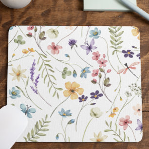 Elegante Wildblume Wildblumen Blumen Mousepad
