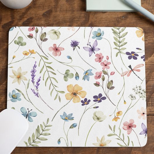Elegante Wildblume Wildblumen Blumen Mousepad
