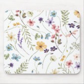 Elegante Wildblume Wildblumen Blumen Mousepad (Vorne)