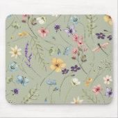 Elegante Wildblume Wildblumen Blumen Mousepad (Vorne)