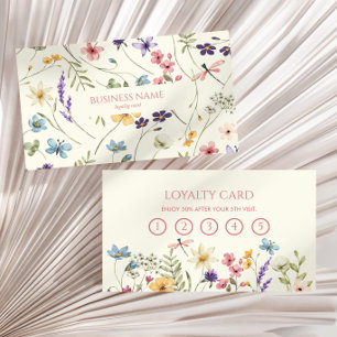 Elegante Wildblume Wildblumen Florale Benutzerdefi Treuekarte