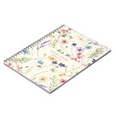 Elegante Wildblume Wilde Blume Floral Benutzerdefi Notizblock (Linke Seite)
