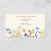 Elegante Wildblume Wilde Blume Maßgeschneidert Visitenkarte (Rückseite)