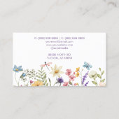 Elegante Wildblume Wilde Blume Maßgeschneidert Visitenkarte (Rückseite)