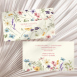 Elegante Wildblume Wilde Blume Maßgeschneidert Visitenkarte<br><div class="desc">Dies ist eine elegante Wildblume Wild Blume Floral Custom Business Card!</div>