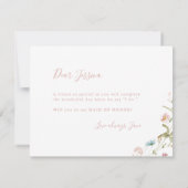 Elegante Wildblume wird meine Trauzeugin sein Einladung (Rückseite)