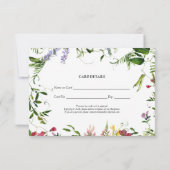 Elegante Wildblume Wohltätigkeit Mittagessen RSVP Karte (Rückseite)