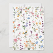 Elegante Wildblume Wreath Garden Wedding Einladung (Rückseite)
