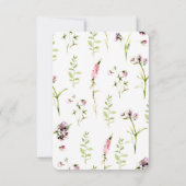 Elegante Wildblume Wreath Save the Date Ankündigung (Rückseite)