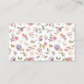 Elegante Wildblumen Abends Ideen Begleitkarte (Rückseite)