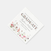 Elegante Wildblumen-Abschlussfeier Serviette (Ecke)