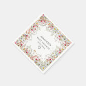 Elegante Wildblumen Babydusche Serviette (Ecke)