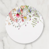 Elegante Wildblumen Babydusche Vielen Dank Geschenkanhänger (Rückseite)