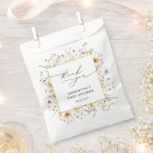 Elegante Wildblumen Babydusche Vielen Dank Geschenktütchen (Ausgeschnitten)