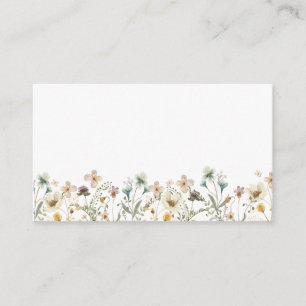 Elegante Wildblumen-Beilagekarte Begleitkarte