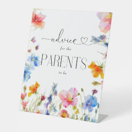 Elegante Wildblumen Beratung Unterzeichnung Sockelschild