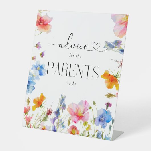 Elegante Wildblumen Beratung Unterzeichnung Sockelschild (Vorderseite)