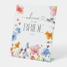 Elegante Wildblumen Beratung Unterzeichnung Sockelschild