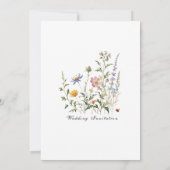 Elegante Wildblumen blühen Bouquet Einladung (Rückseite)