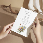 Elegante Wildblumen blühen Bouquet Einladung