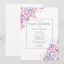 Elegante Wildblumen-Blumen-Baby-Party