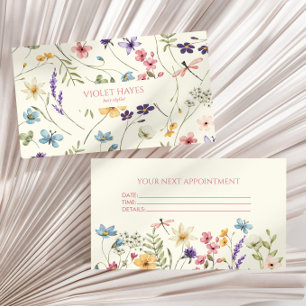 Elegante Wildblumen-Blumen-Blumenstrauß Individuel Terminkarte
