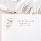 Elegante Wildblumen-Blumen-Hochzeit-Rücksendeadres (Insitu)