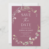 Elegante Wildblumen-Blumen-Hochzeit Save The Date (Vorderseite)