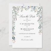 Elegante Wildblumen Blumenhochzeit Foto Save The Date (Vorderseite)