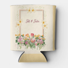 Elegante Wildblumen-Blumenrand-Hochzeitsdose Dosenkühler