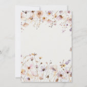 Elegante Wildblumen Blush Graduation Party Einladung (Rückseite)