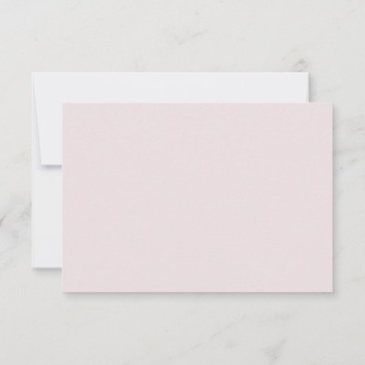 Elegante Wildblumen Blush Wedding RSVP Card Einladung (Rückseite)