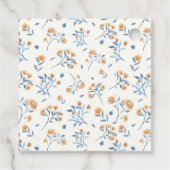 Elegante Wildblumen Boho Baby Shower Geschenkanhänger (Rückseite)