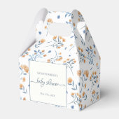 Elegante Wildblumen Boho Baby Shower Geschenkschachtel (Rückseite)
